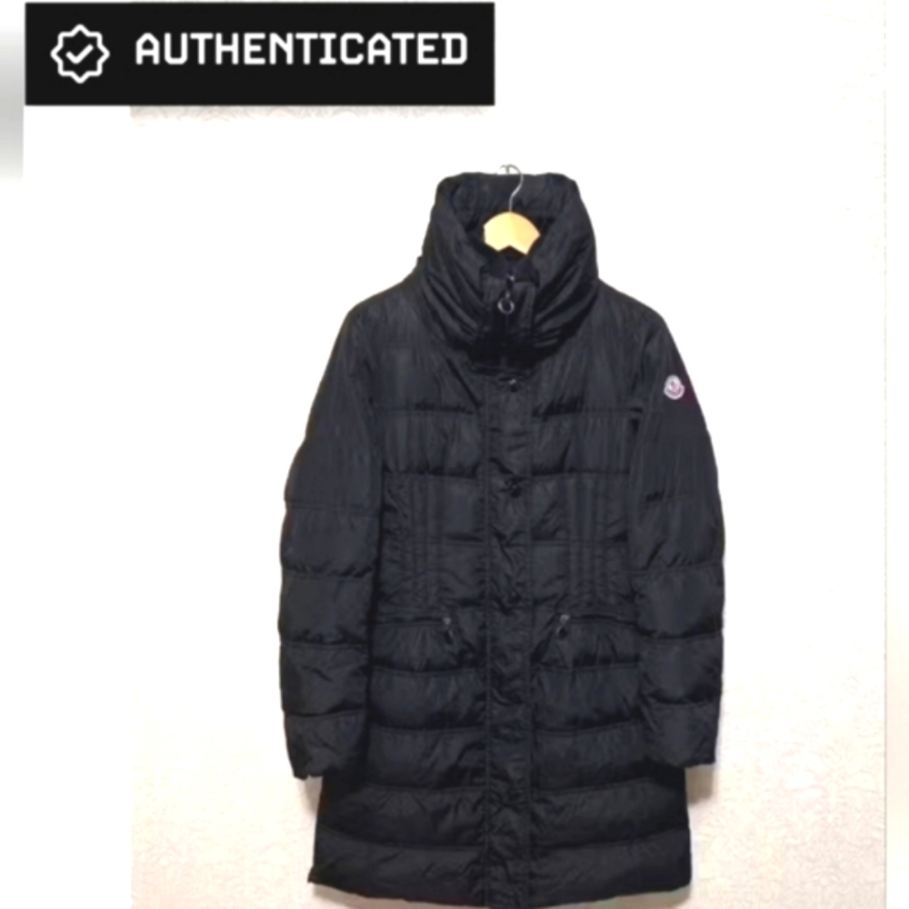 Moncler black puffer coat